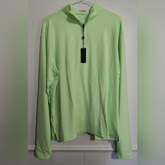 turtleson Other - Turtleson Light Lime Green Quarter-Zip Pullover
